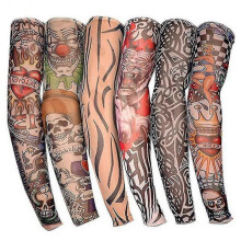 6 Pcs Cool Tattoo Sleeves Arm Stockings,fake Temporary Tattoo,stretchy Sunscreen Cover for Man Woman Fashion