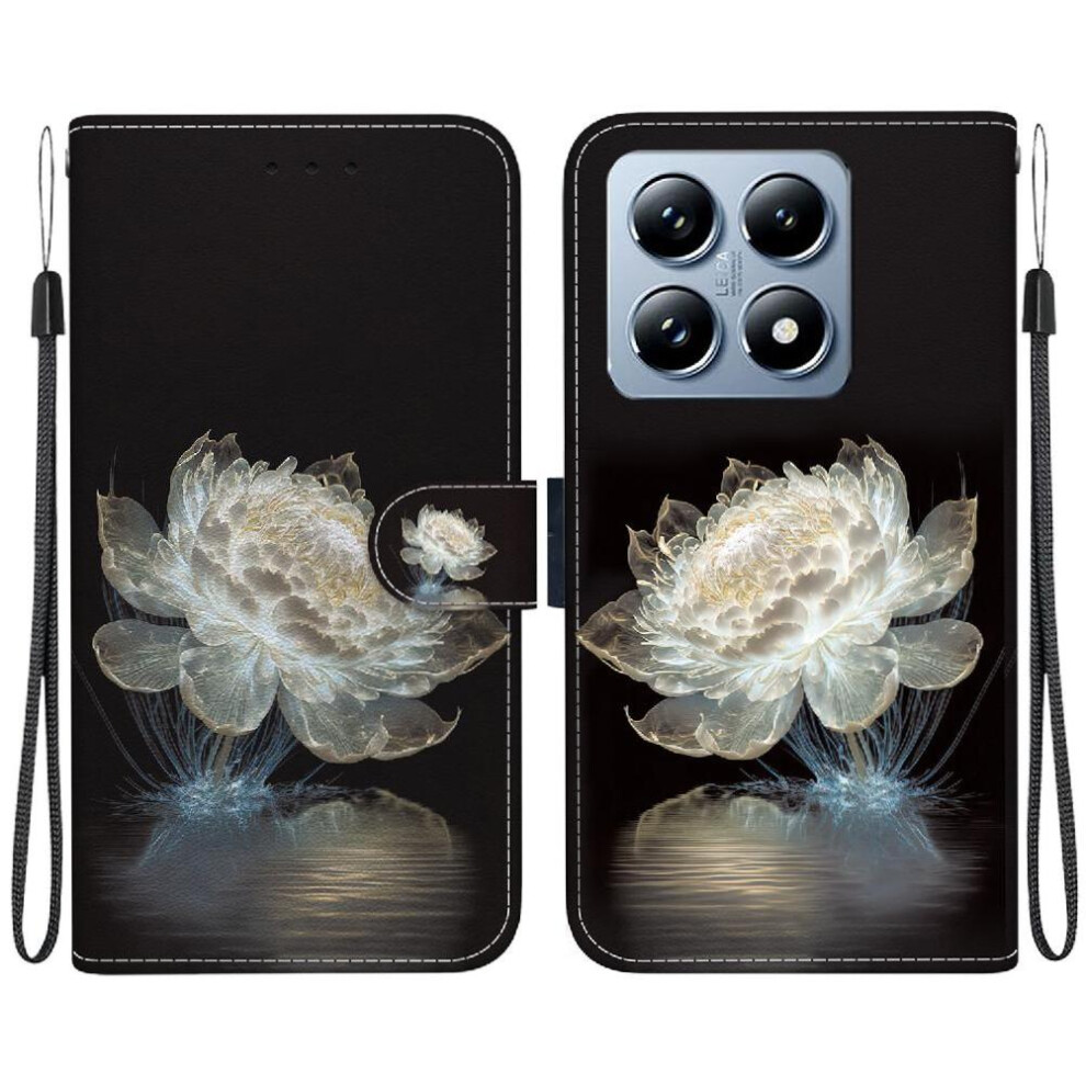 (C3 ) Flip Case For Xiaomi 14T Pro Pu Leather Butterfly Flower Painted Magnetic Closure Card Slots Wallet 764563471881