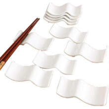 Ceramic Chopsticks Rest Rack Set Of 10 Pcs, Chinese Style Dinner Spoon Stand Knife Fork Holder Porcelain Chopsticks Stand