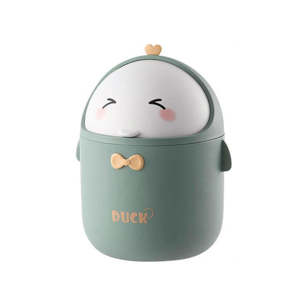 Desk Bin, Mini Bin, Small Bin, Kitchen Bin Bedroom Bin Desktop Trash Can Small Desktop Trash Can Bathroom Trash Can Kitchen Cartoon Style (Green)