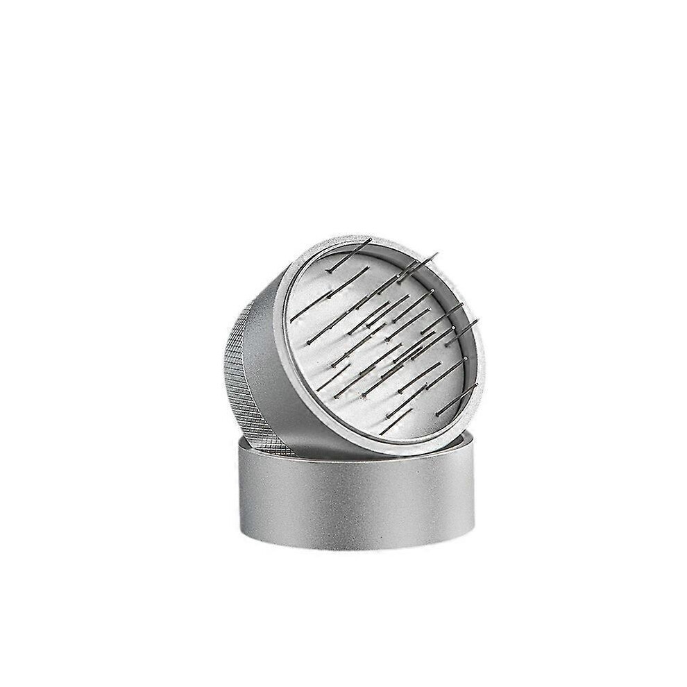 (53Mm) Espresso Distribution Tools, Coffee Needle Distributor With Base, Professional Coffee Wdt Tool For Espresso Distribution, Espresso Stirrer (Sil Silver