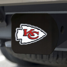 FANMATS 22574 Kansas City Chiefs Black Metal Hitch Cover - 3D farveemblem