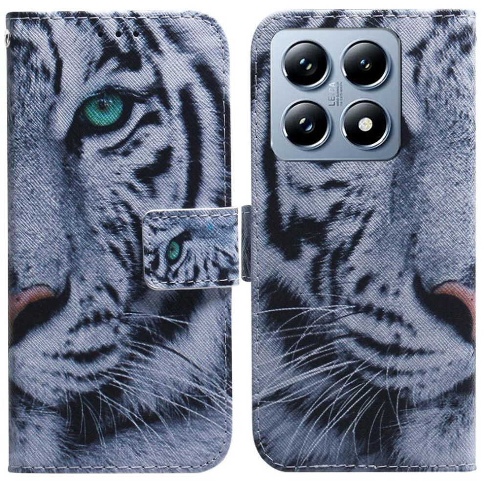 (C3 ) Flip Case For Xiaomi 14T Pro Magnetic Closure Wallet Painted Pu Leather Card Slots 764563473403