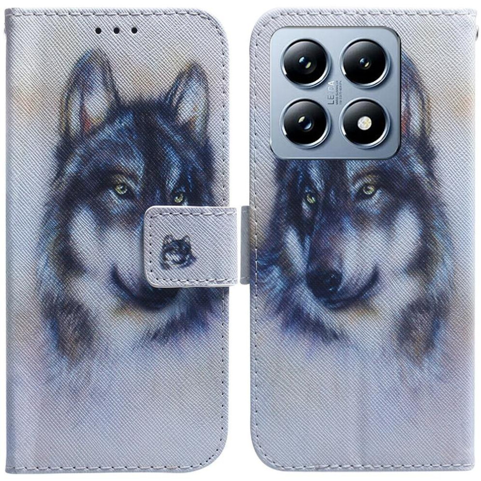 (C1 ) Flip Case For Xiaomi 14T Pro Magnetic Closure Wallet Painted Pu Leather Card Slots 764563473380