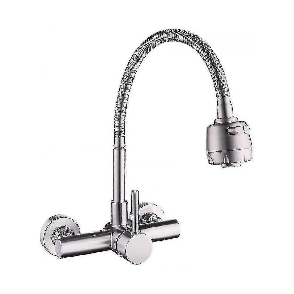Kitchen Faucet Wall Mounted 304 Stainless Steel Sink Faucet 360 Rotatable Sink Faucet With Flexible Hose 5004229862604