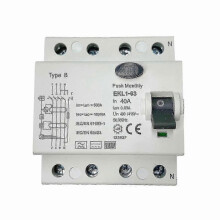 Type B Rccb Residual Current Circuit Breaker 10ka 4 40a 30ma Rcd Elcb Ekl1-63 Type B Rcd Leakage