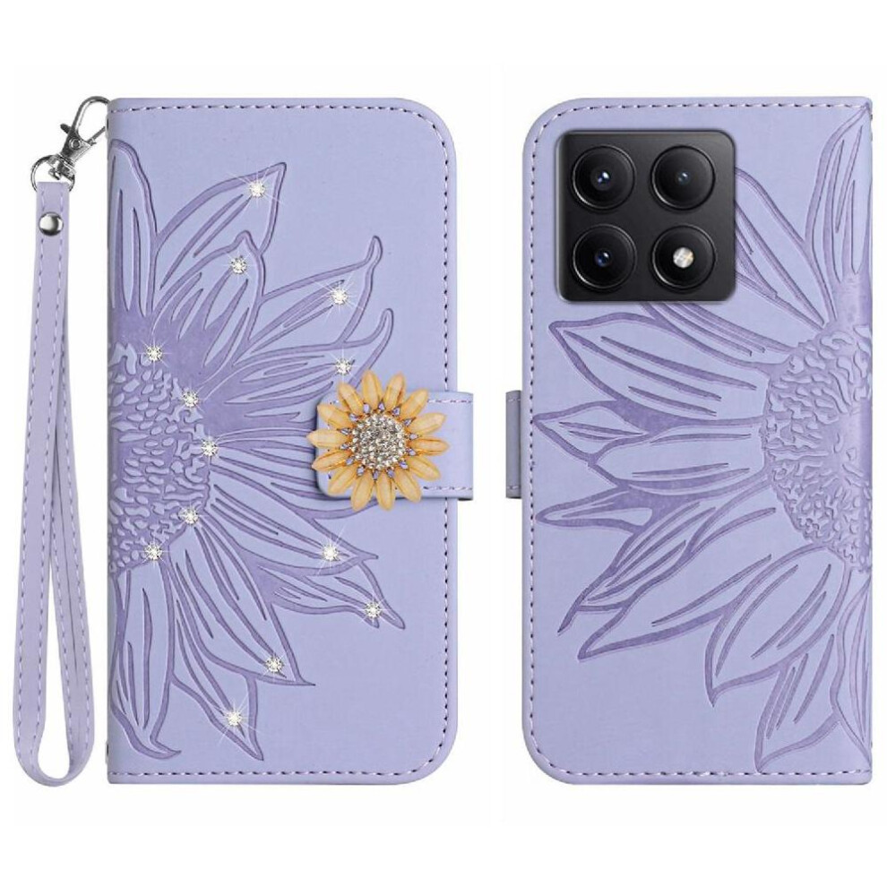 ( Violet) Case For Xiaomi 14T Pro Pu Leather Flip Cover Card Holder Flip Wallet Credit Card Shockproof Tpu Shell Light 764563474202