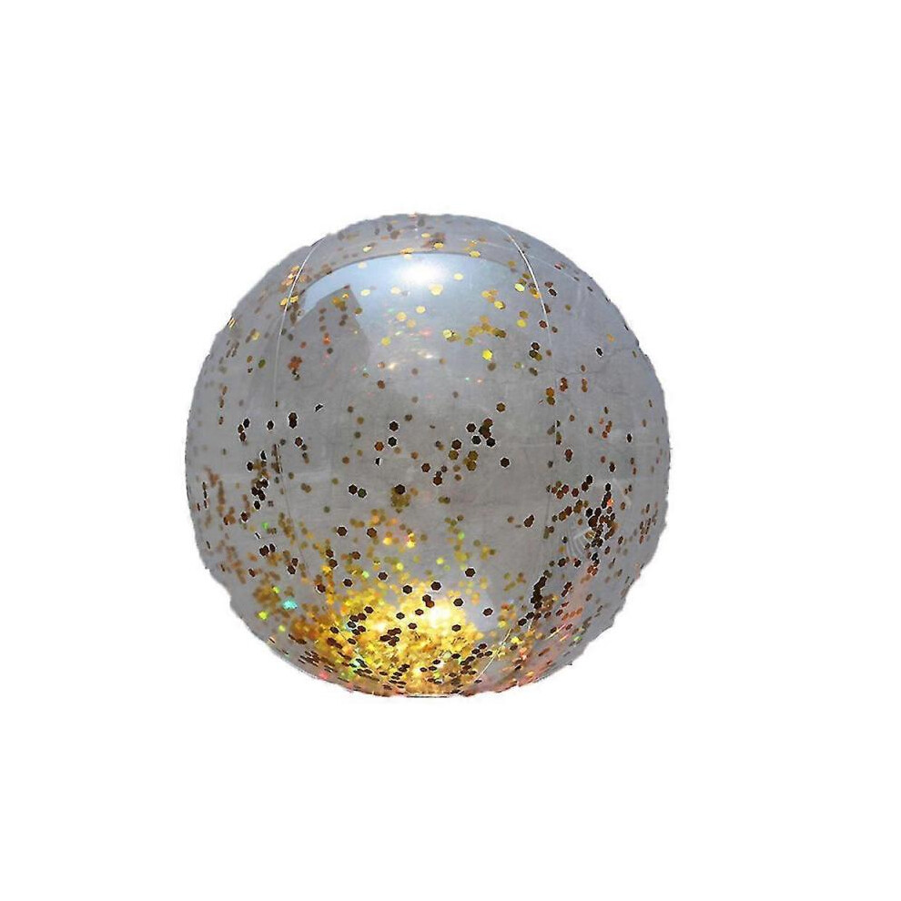 Jumbo Pool Toys Balls Giant Confetti Glitters Inflatable Clear Beach Ball (16")