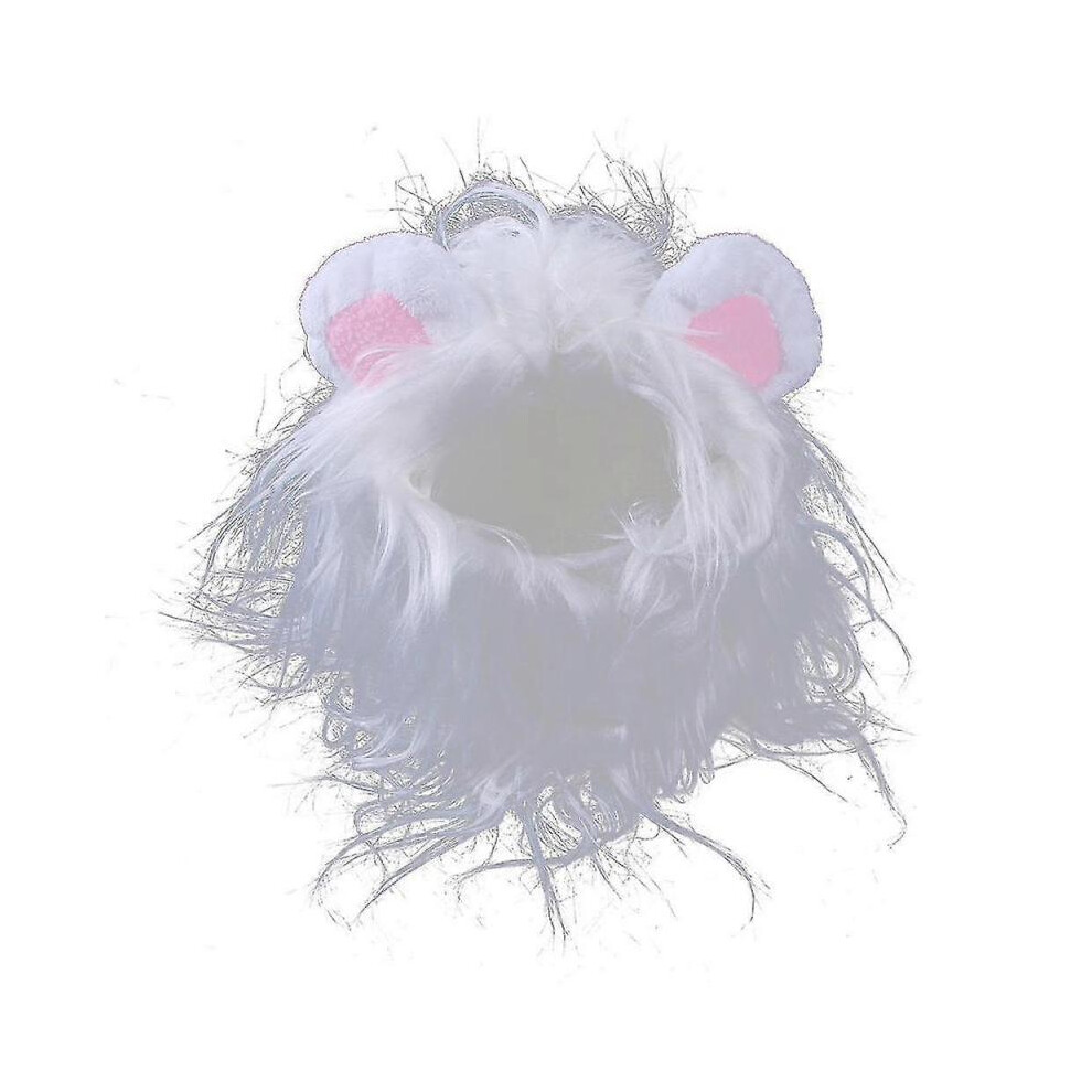 Dog Lion Mane - Realistic & Funny Lion Mane For Dogs S White