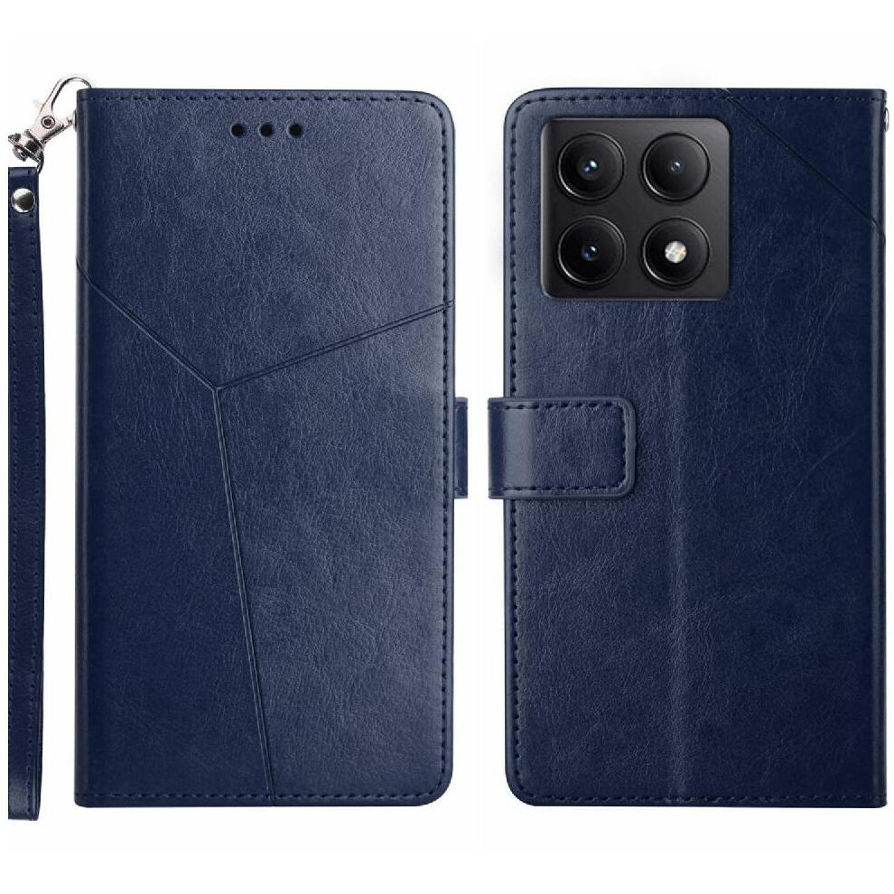 (Blue) Case For Xiaomi 14T Pro Kickstand-Durable Shockproof Tpu Shell Leather Wallet Flip Cover Book Folding Blue 764563474806