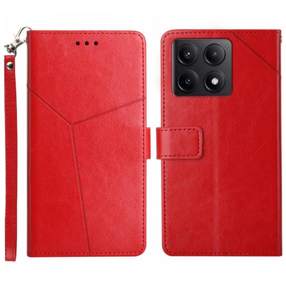 (Red) Case For Xiaomi 14T Shockproof Tpu Shell Flip Cover Book Folding Leather Wallet Kickstand-Durable Red 764563474844