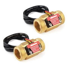 2 Pieces G3/4 Water Flow Sensor, Water Flow Sensor 3/4'' Flow Meter, Hall Effect Water Flow Sensor Water Flow Switch Water Flow Meter, 1-30L/Min