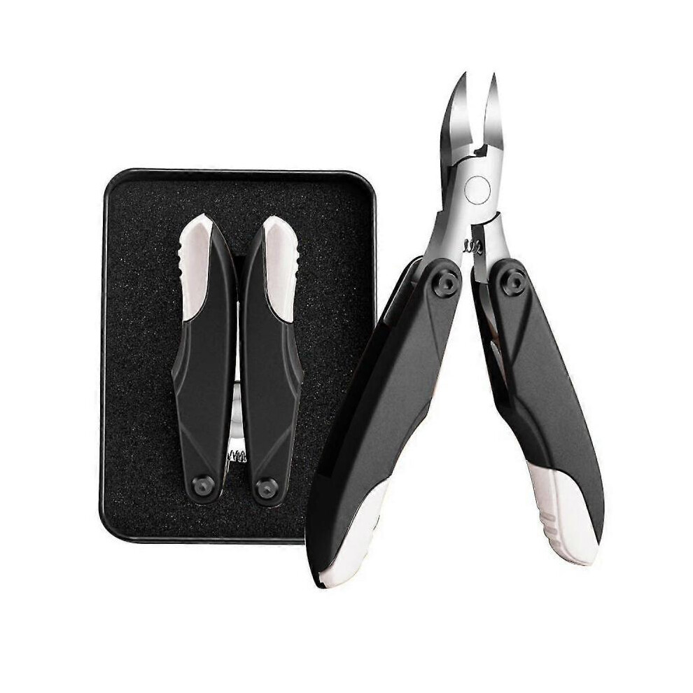 Nail Clipper, Stainless Steel Multifunction Foldable Olecranon Toenails Trimmer For Paronychia Thick Toenails Ingrown Toenails Nails Cutter Red/Black/White