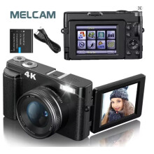 4K Digital Camera for Photography and Video Autofocus Anti-Shake 48MP Compact Vlogging Camera 3'' 180° Flip Screen with Flash