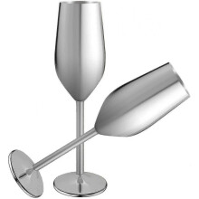 2pcs Champagne Flutes Stainless Steel 200ml Wine Glasses