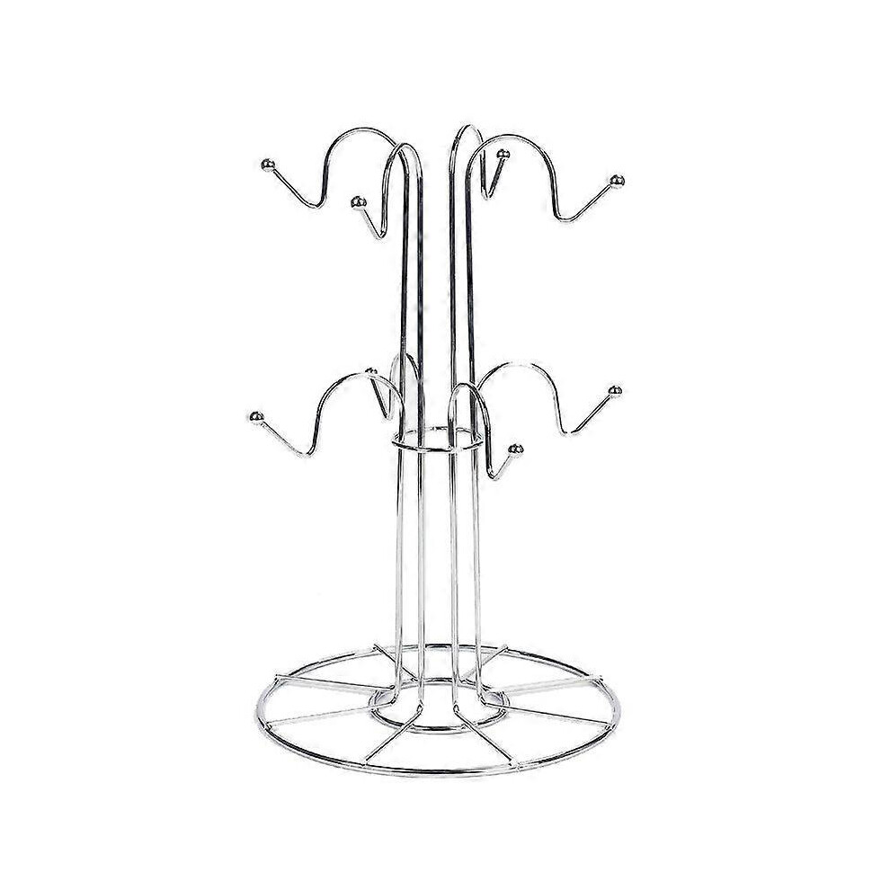 Stylish 6/8 Cup OR Banana Mug Tree Chrome Wire Stand Holder for Home BAR Restaurants (8 Cup Tree)