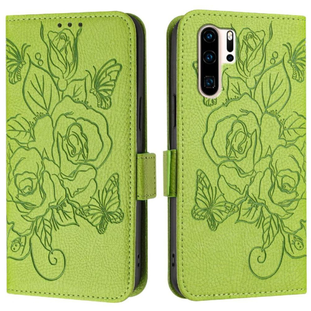 (Green) Case For Huawei P30 Pro With Credit Card Slot Magnetic Wallet Pu Leather Green 764563476909