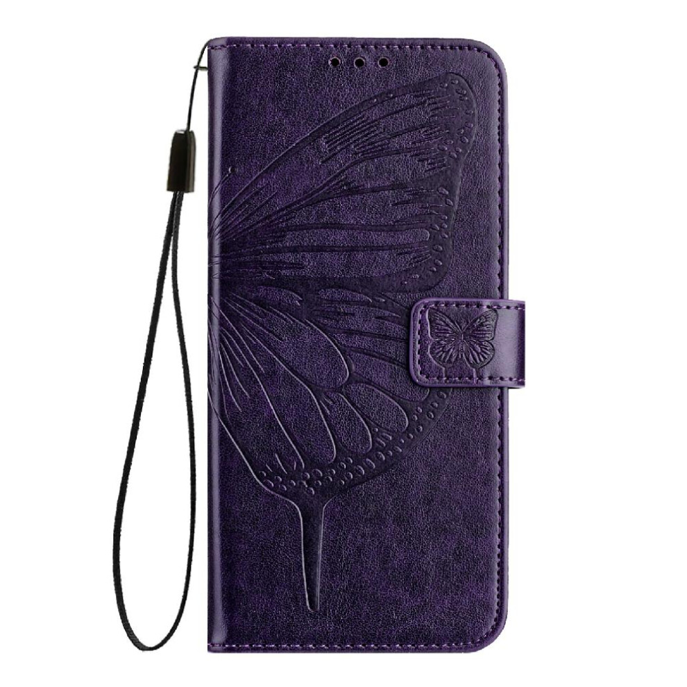 ( Violet) Case For Huawei P30 Pro Premium Leather Flip Cover Magnetic Embossing Butterfly Dark 764563477487