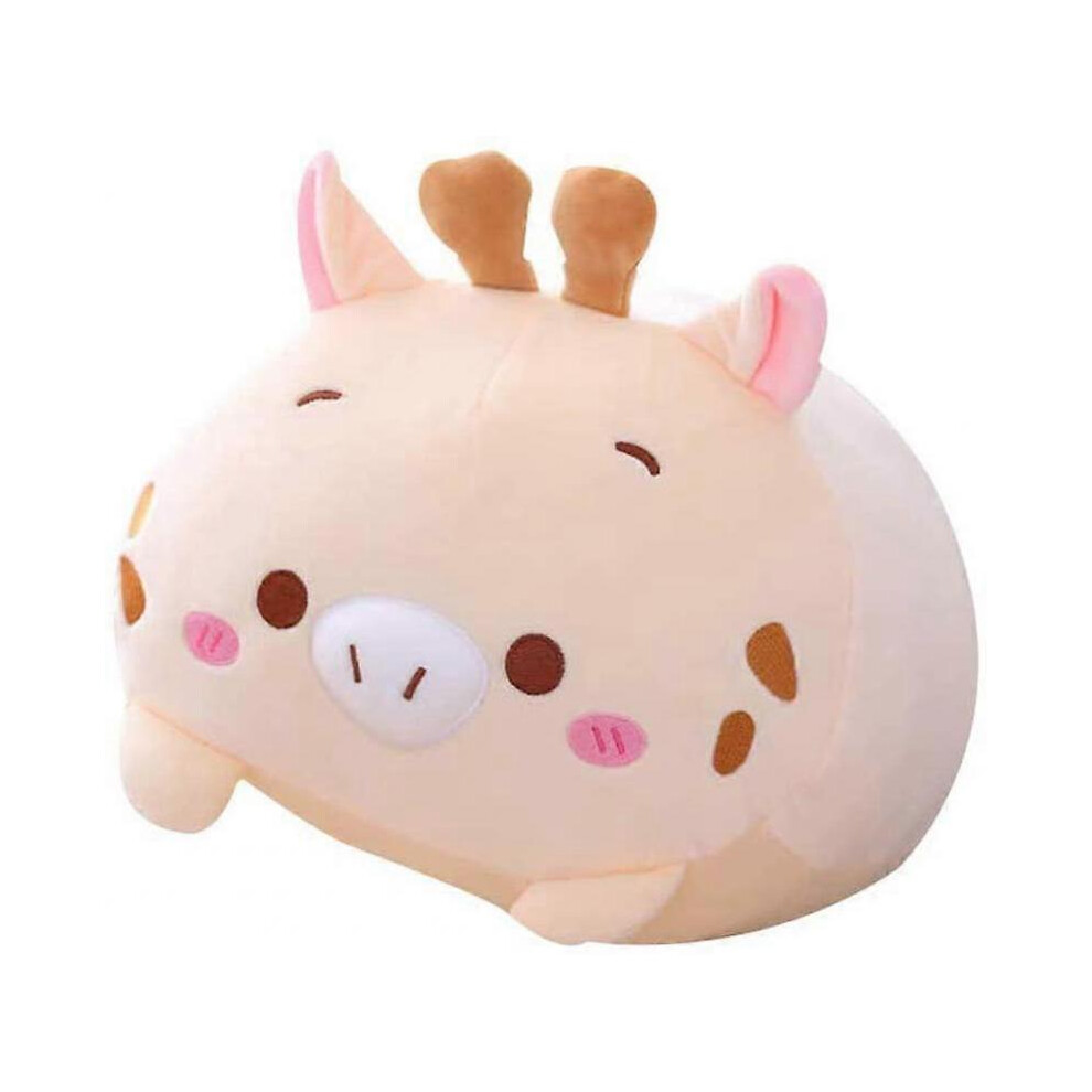 23.6 inch Cute Deer Plush Stuffed Animal Cylindrical Body Pillow,Super Soft Cartoon Hugging Toy Gifts