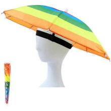 2pcs Funny Umbrella Hat Adult and Kids Folding Cap for Beach Fishing Golf Party Headwear
