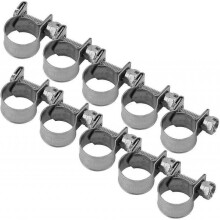 10 Pack Heavy Duty Stainless Steel Fuel Hose Clamps 6mm-20mm Optional Size for Plumbing (11-13mm)