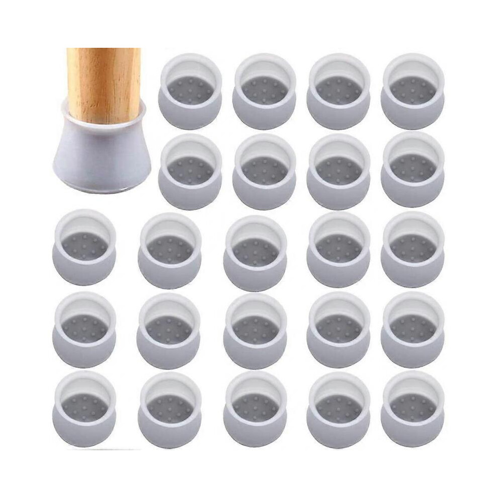 36Pcs Transparent silicone chair leg caps with non-slip felt for round legs (34*40*30mm, grey)-image-OPC-PH5RHN6-NEW