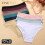(Set 4, 3PCS) 3pcs Cotton Panties Soft Striped Underpants Sexy Solid Color Briefs 2
