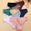 (Set 4, 3PCS) 3pcs Cotton Panties Soft Striped Underpants Sexy Solid Color Briefs 4