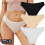 (Set 4, 3PCS) 3pcs Cotton Panties Soft Striped Underpants Sexy Solid Color Briefs 21