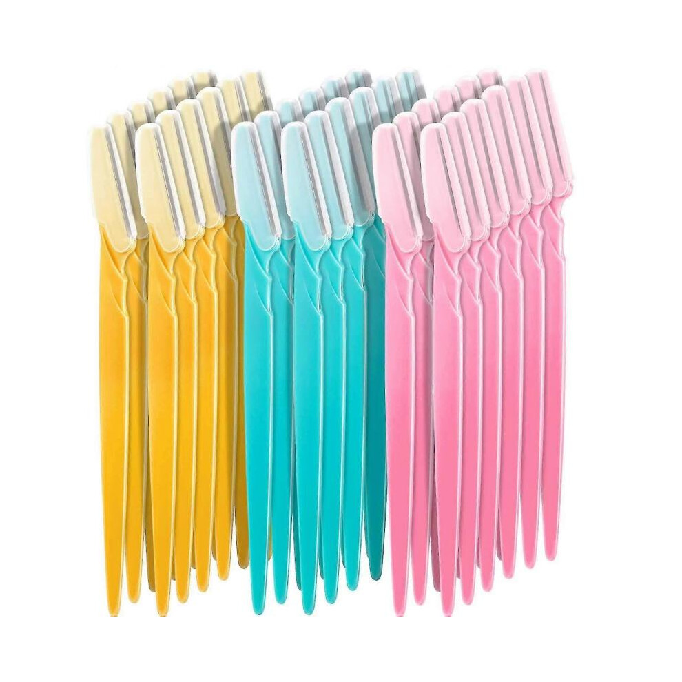 60 Pieces Eyebrow Razor Shaver Women Facial Razor with Precision Cover