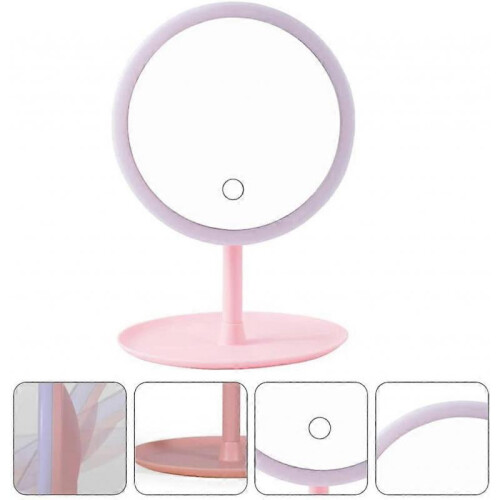 Wireless rechargeable folding LED makeup mirror for office and home 1