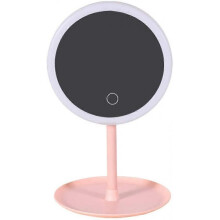 Wireless rechargeable folding LED makeup mirror for office and home