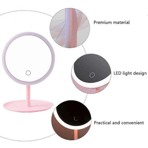 Wireless rechargeable folding LED makeup mirror for office and home 2