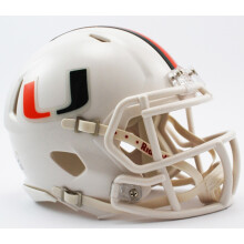 Mini casco de velocidad de los Miami Hurricanes de la NCAA