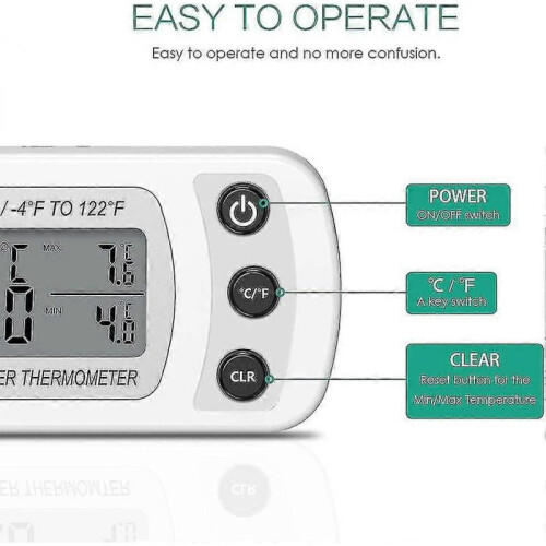 2 Pack Refrigerator Thermometer, Digital Freezer/fridge Thermometer 1
