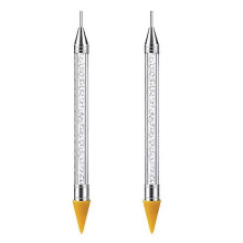 Outil de prélèvement de pierres précieuses pour les ongles, outil de bricolage à double extrémité avec manche en acrylique