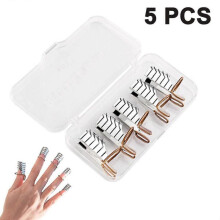Adjustable nail extension, 5 pieces Acrylic Gel UV Nail Shapes Protectors Guides Manicure Accessory Nail Salon