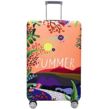 Luggage Cover Washable Suitcase Protector Anti-scratch Suitcase cover Fits 18-32 Inch Luggage (Sunset Glow, S)