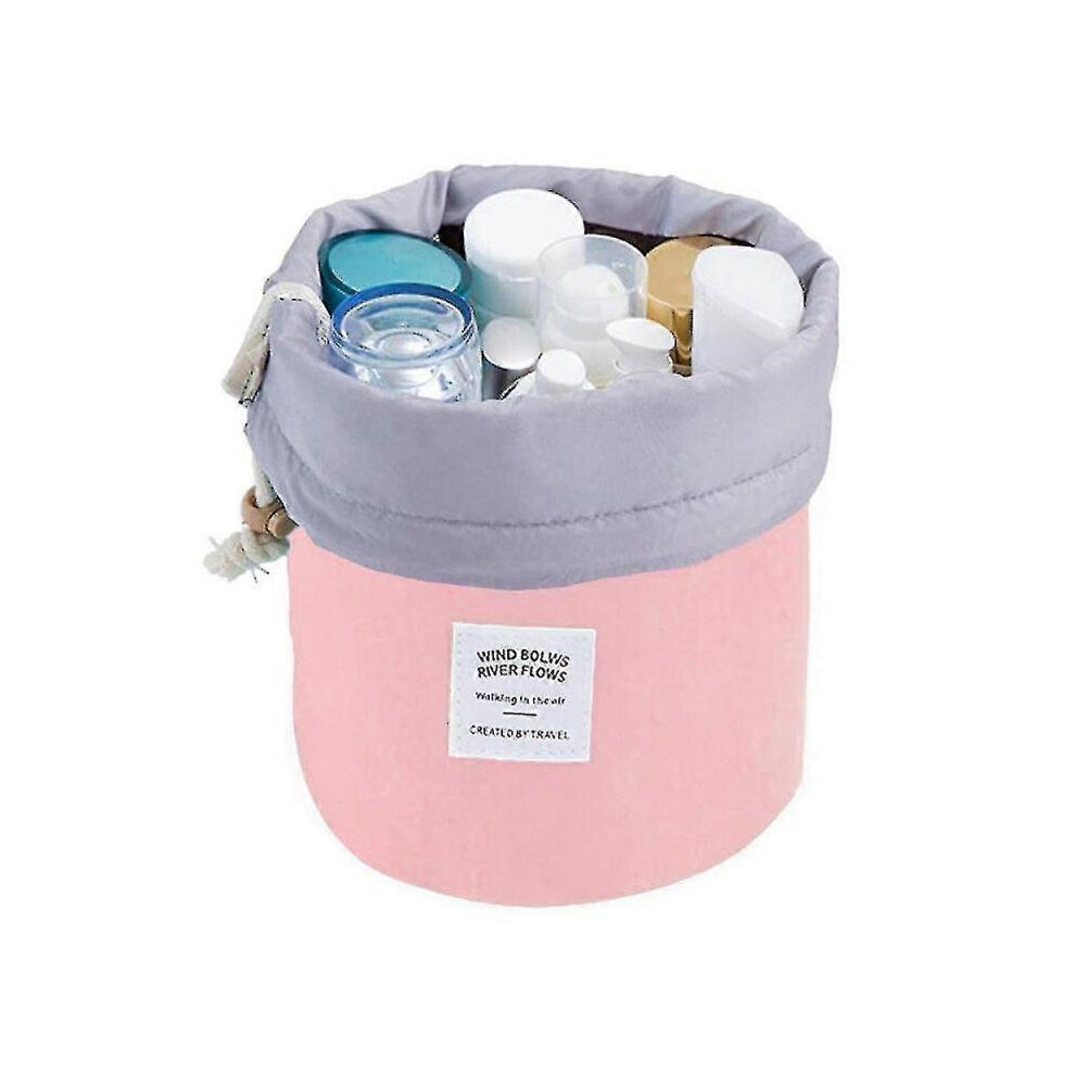 Travel Cosmetic Bags Waterproof Makeup Bags Multifunctional Bucket Toiletry Bag Barrel Cases Bathroom Storage Carry