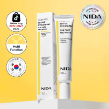 NIDA Revive Eye Cream For Face And Neck (40mL) / Probiotic Solution, Retinal, Peptide / Wrinkles, Fine Lines, Aging Skin