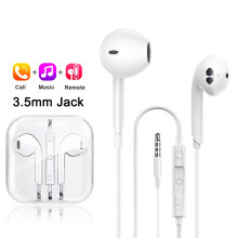 (For 3.5MM) Original Headphones For Apple iPhone 16 15 14 13 11 12 Pro Max Plus In-ear Lightning 3.5MM Wired Bluetooth Earphones Accessories