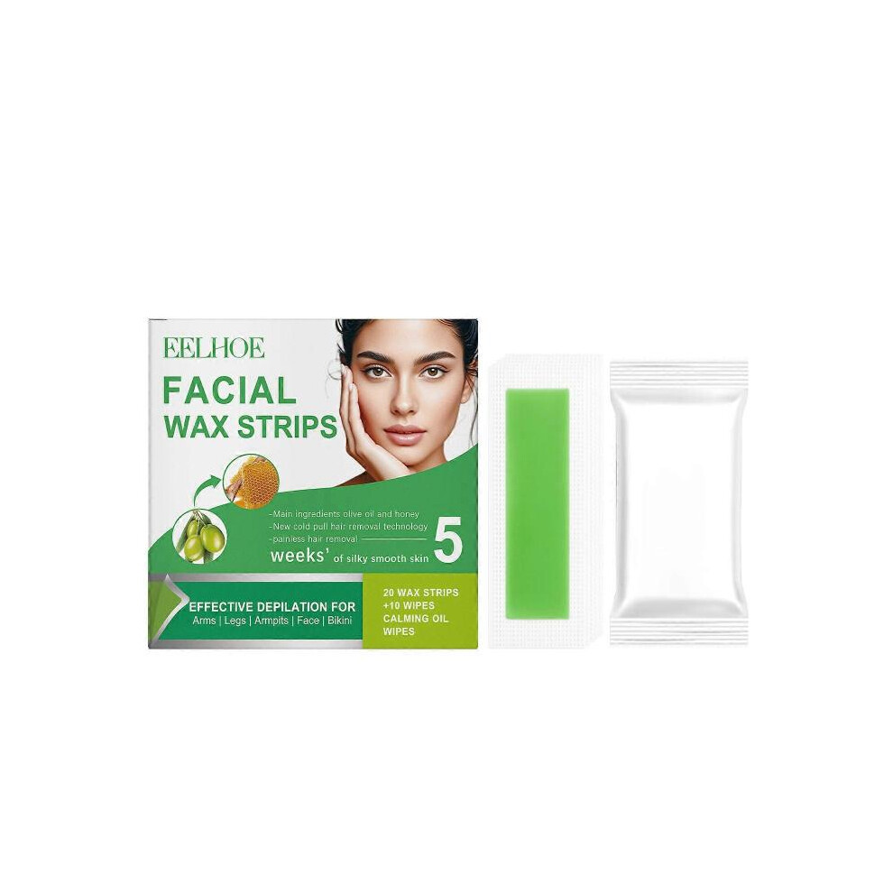 EELHOE Facial Hair Removal Wax Paper Gentle and clean without leaving any facial hair removal lip hair tear and pulling everyday portable