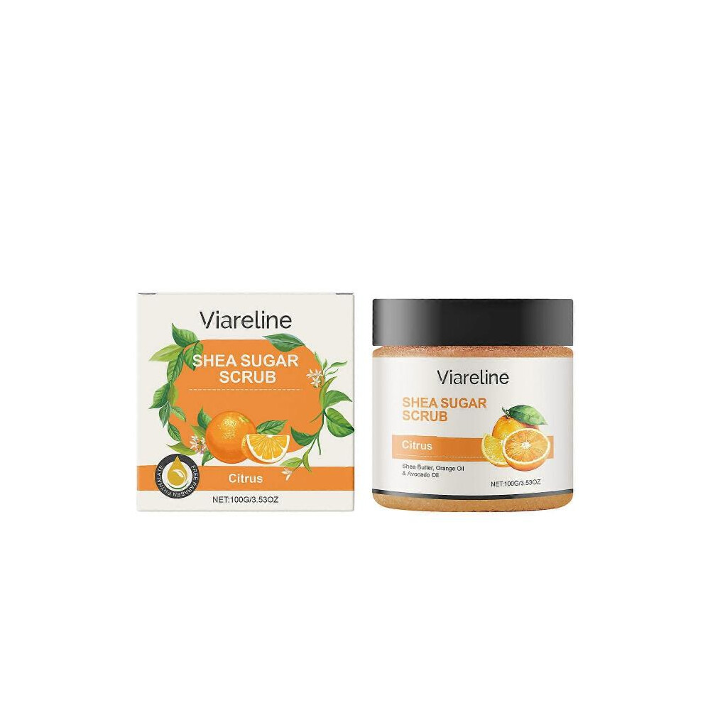Viareline Citrus Body Scrub Softening Moisturizing Cleansing Exfoliating Daily Body Care