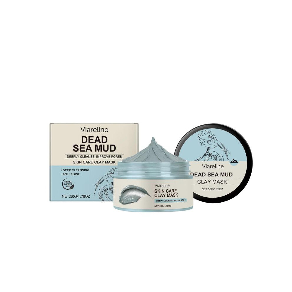 Viareline Marine Cleansing Mud Mask Facial Cleansing Pores Hydrating Moisturizing Moisturizing Applicable Mask