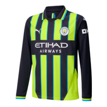 (XLB) 2024-2025 Man City Away Long Sleeve Shirt (Kids)
