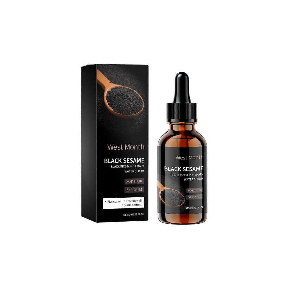 Black (2Pcs) Sesame Hair Oil - 30 Ml Sesame Oil For Hair Growth, Non-Greasy Sesame Hair Repair Sense, Organic Hair Growth Oil Made Of Sesa