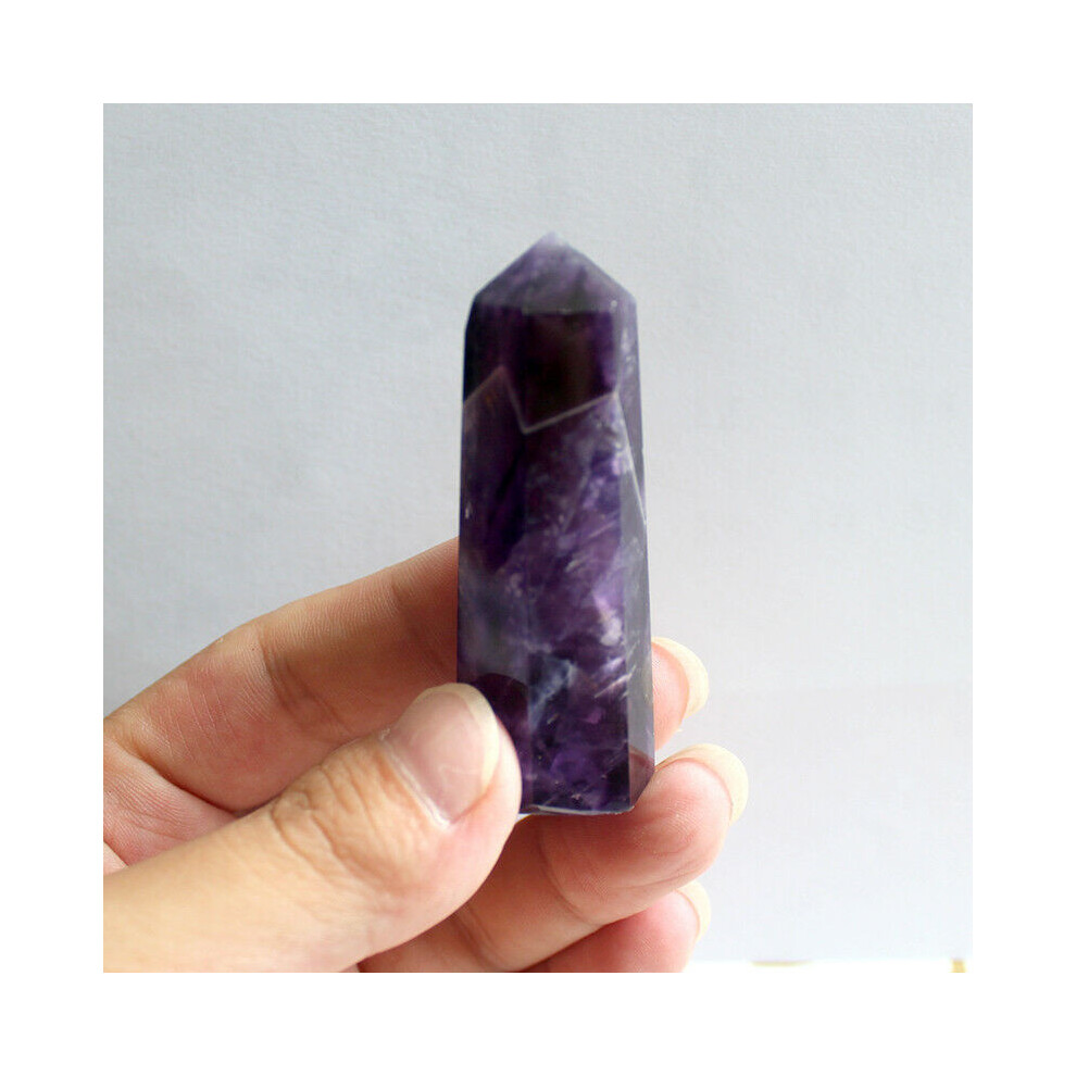 (3-5cm) Purple Natural Dream Amethyst Quartz Crystal Stone Point Wand Hexagonal Healing-image-OPC-PH5S68Q-NEW