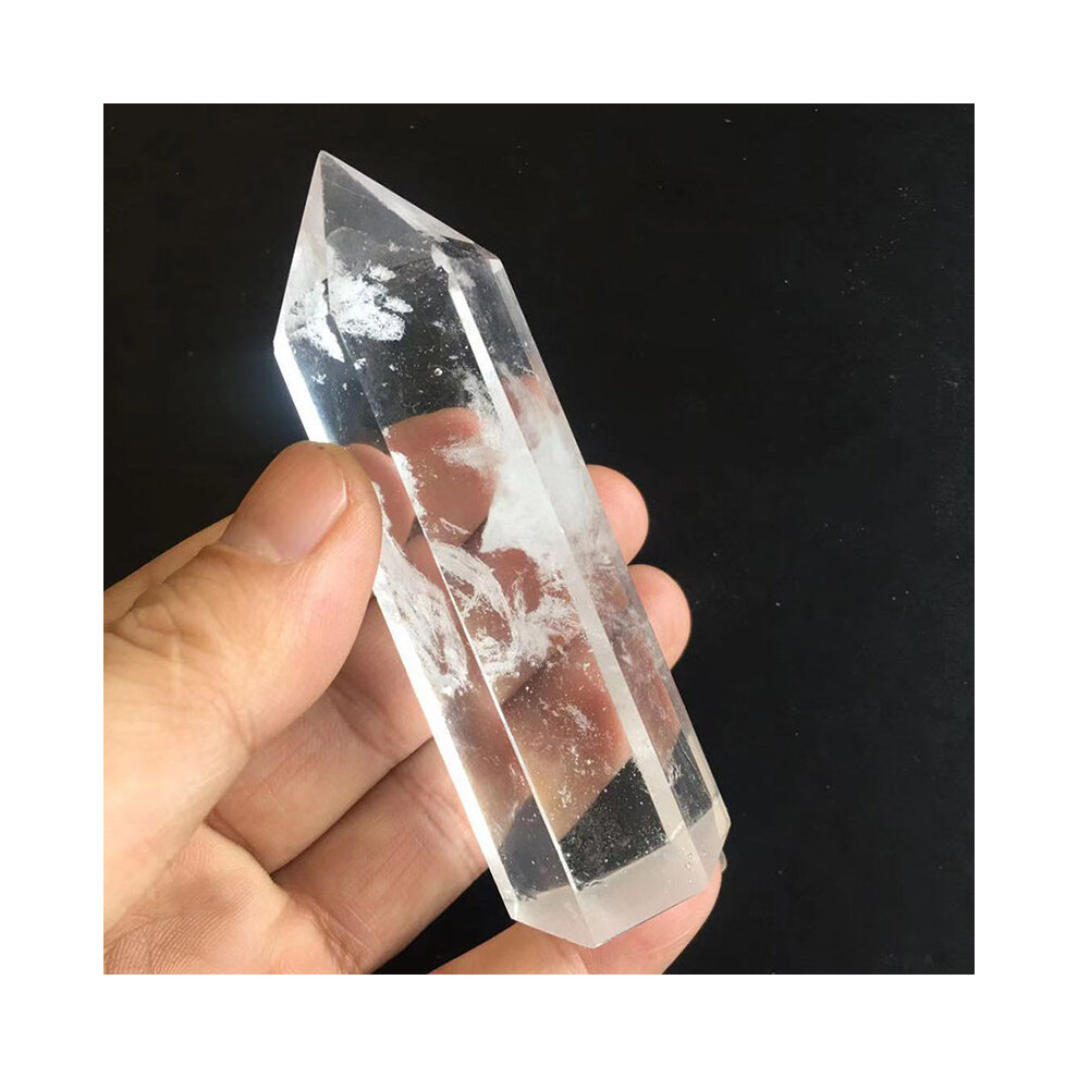 (7-9Cm) Clear Natural Quartz Crystal Point Healing Wand Specime Mineral Ornament White