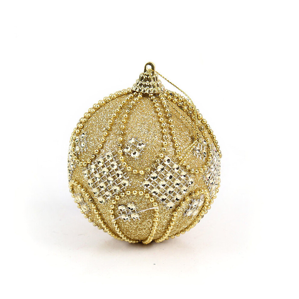 (Gold) Rhinestone Christmas Glitter Baubles Balls Xmas Tree Ornament Hot 8cm Decoration-image-OPC-PH5S6PD-NEW