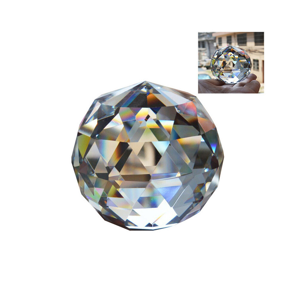 (6cm) Clear Crystal Cut Sphere 50mm Faceted Gazing Ball Prisms Decor Suncatcher Home-image-OPC-PH5S8GR-NEW